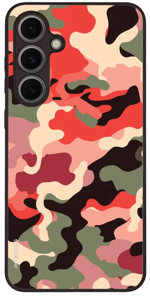 Θήκη Sonique Camouflage Army Series για Samsung Galaxy S24 FE Κόκκινο