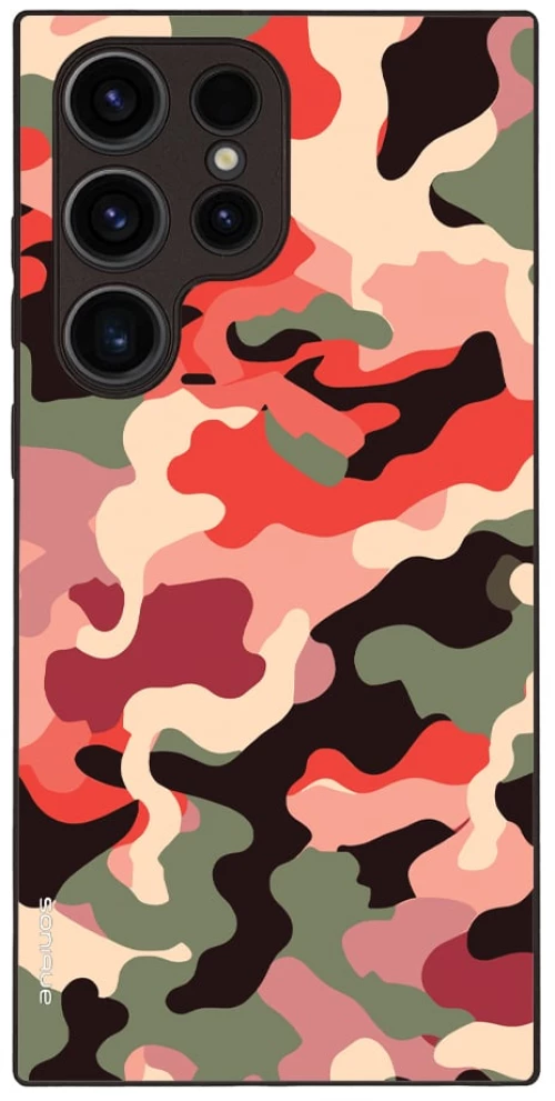 Θήκη Sonique Camouflage Army Series για Samsung Galaxy S23 Ultra Κόκκινο