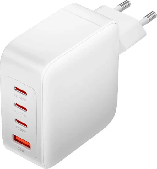 Wall charger, Vention, FEIW0-EU,  3xUSB-C, USB- A, 140W/140W/30W/18W, GaN (white)
