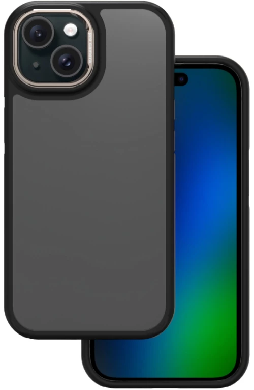 Crystal Black case for iPhone 15 6,1" grey