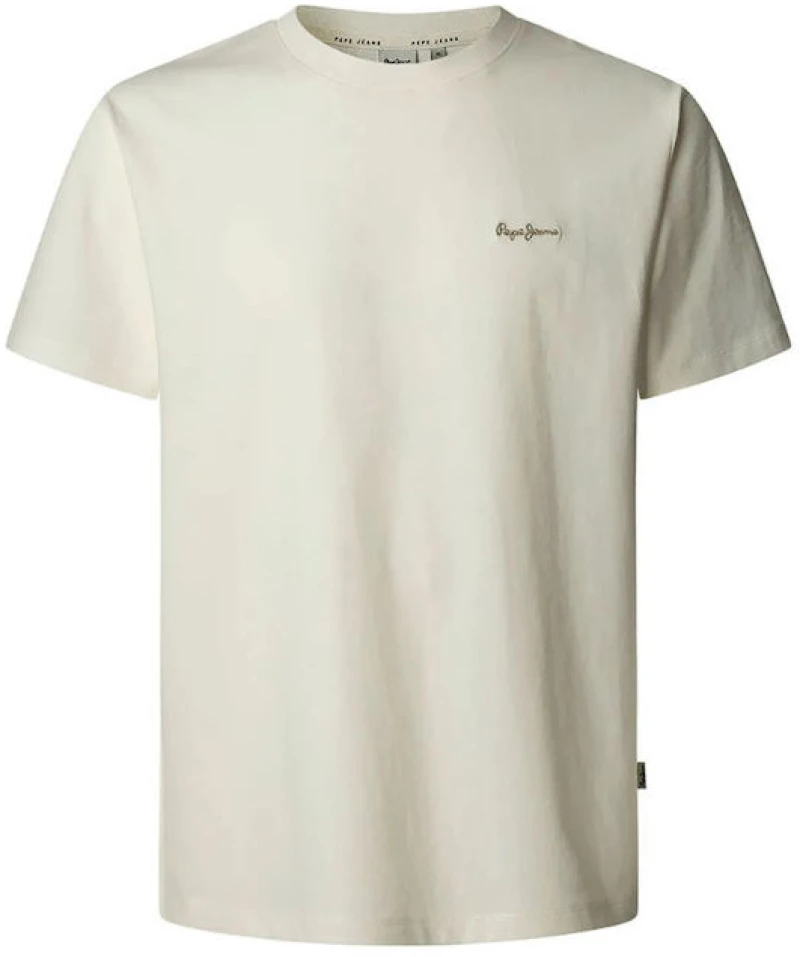 Pepe Jeans ανδρικό βαμβακερό regular t-shirt εκρού PM509933-803 off white