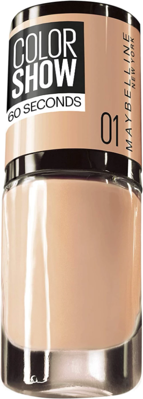 Maybelline, Color Show 60 Seconds, Nail Polish, Nr. 1, Go Bare, 7 ml
