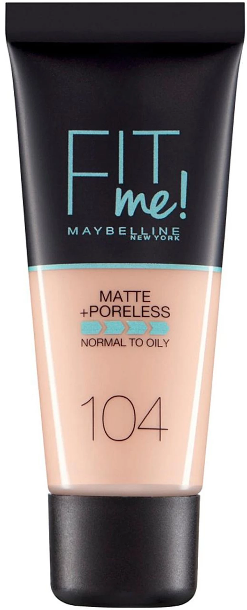 Maybelline, Fit Me Matte + Poreless, Liquid Foundation, 104, Soft Ivory, 30 ml