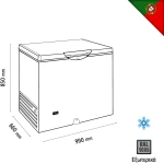 Καταψύκτης Silver 268lt TENSAI HC320TS+
