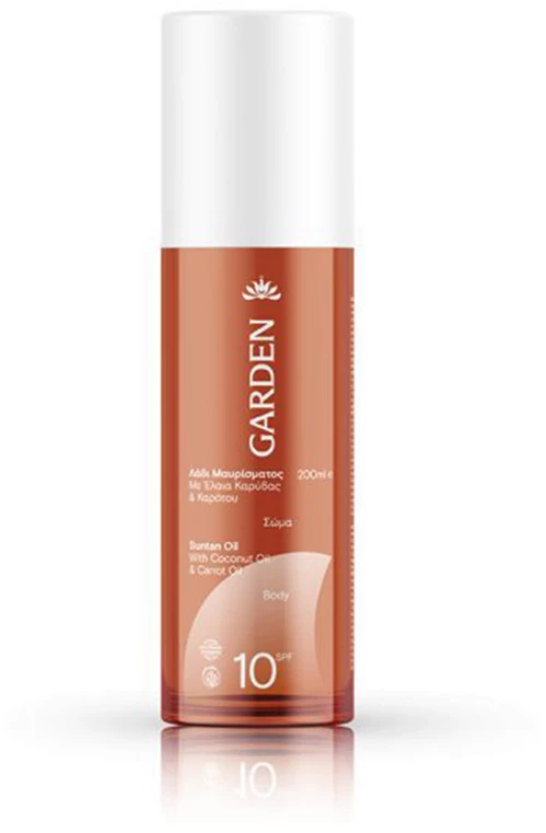 Garden Suntan Shimmer Αδιάβροχο Λάδι Μαυρίσματος Σώματος SPF10 200ml