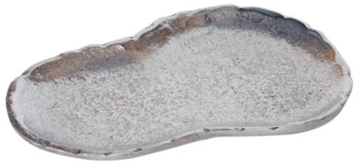 Πιατέλα μεταλ. Ασημί 21x14Η1,5cm