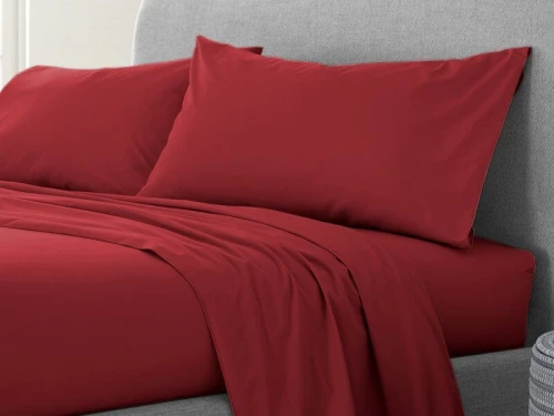 Κατωσέντονο με Λάστιχο Μπορντό 100% Βαμβακερό Reactive Γαρύφαλλο - 120x200+30