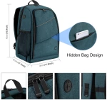 PULUZ® Waterproof Backpack για Κάμερα και Φακούς-Blue (PU5011L)