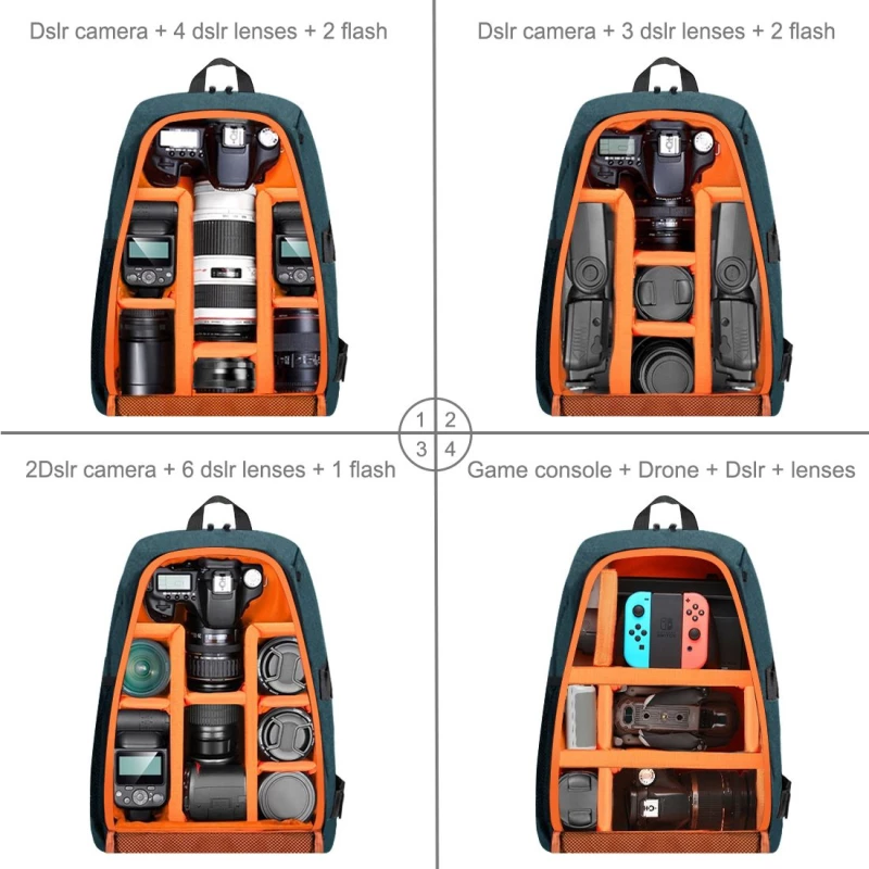 PULUZ® Waterproof Backpack για Κάμερα και Φακούς-Blue (PU5011L)