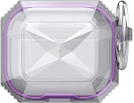 Θήκη Σιλικόνης για Airpods 4 Με Γάντζο Διάφανη/ Μωβ OEM