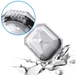 Θήκη Σιλικόνης για Airpods 4 Με Γάντζο Διάφανη/ Μωβ OEM