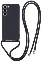 Θήκη Σιλικόνης Με Κορδόνι για τον Λαιμό για Samsung S23+ Black OEM