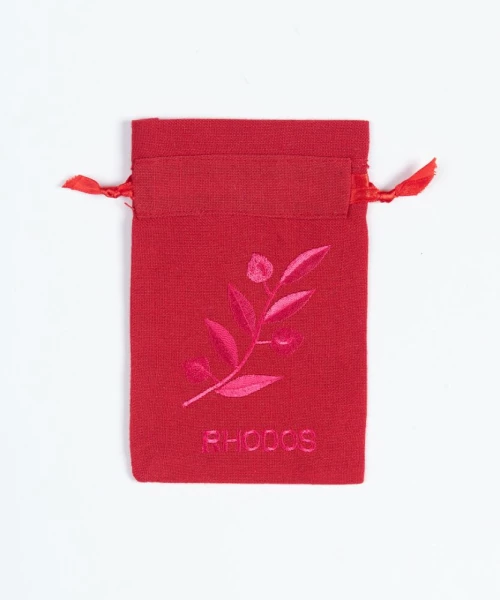 Σαπουνοθήκη (10τμχ) ΡΟΔΟΣ (9cm x 14cm) κόκκινο Silk Fashion