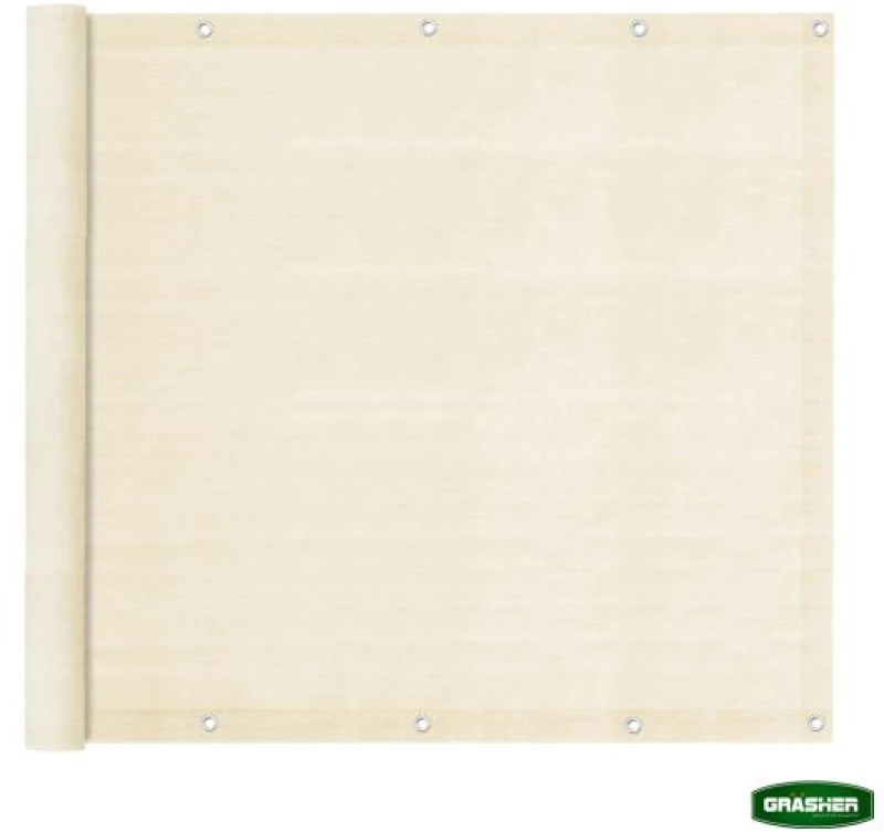 Διαχωριστικό Δίχτυ Περίφραξης 160gr/m² Εκρού 1,50x6m GRASHER Με Κρίκους