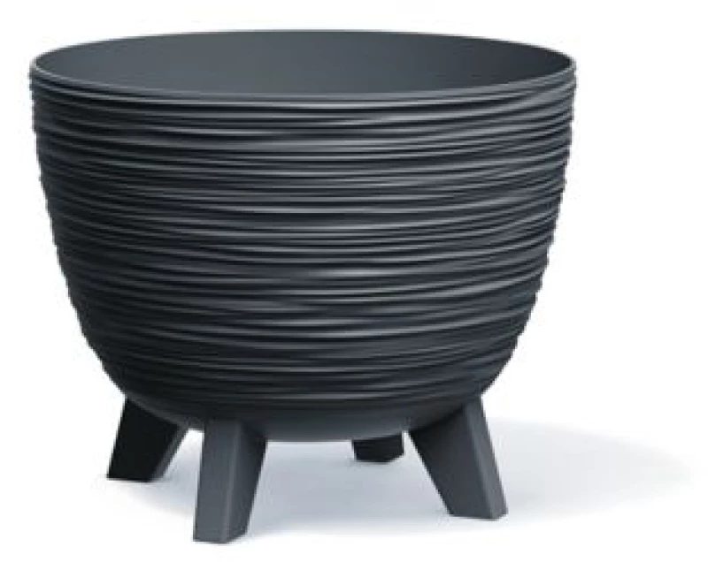 PROSPERPLAST Furu DFUR240 Γλάστρα Στρόγγυλη με Ποδαράκια 5lt - Ø23,6x19,5Ycm