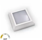 Adeleq Φωτιστικό LED PC Επίτοιχο Τετράγωνο D125mm 4W CCT IP65 Λευκό 3-97008