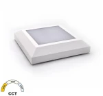 Adeleq Φωτιστικό LED PC Επίτοιχο Τετράγωνο D125mm 4W CCT IP65 Λευκό 3-97008