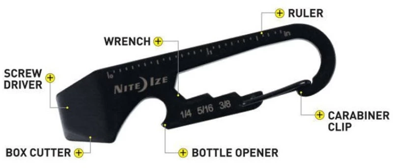 NITE IZE DoohicKey Key-Tool Black NITE IZE