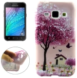 Το Cherry Trees & Warm House Pattern Gloss Oil TPU προστατευτική θήκη για Galaxy J1 / J100