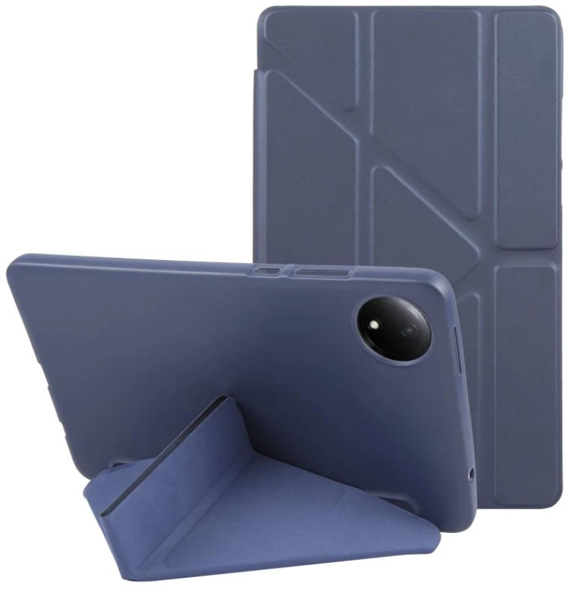 Για Xiaomi Redmi Pad SE 8.7 Παραμόρφωση σιλικόνης δερμάτινη θήκη tablet (σκούρο μπλε)