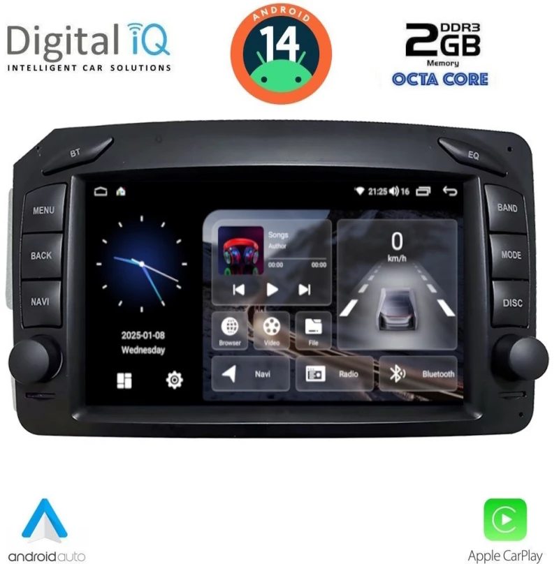 DIGITAL IQ BLF 371_CPA (7" DECK) MULTIMEDIA SYSTEM for MERCEDES C (W203) - CLK (W209) mod. 1999-2004