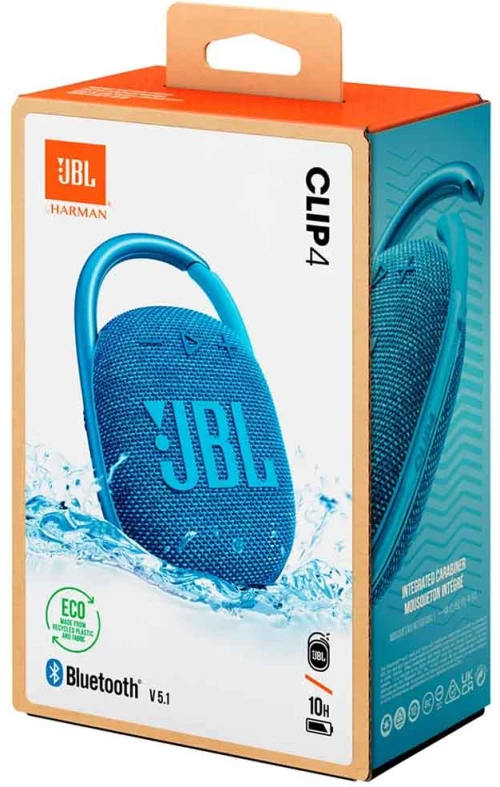 JBL Clip 4 Wireless Bluetooth Speaker Eco Blue
