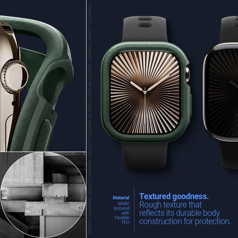 Θήκη Apple Watch 10 46mm - Caseology Vault Ανθεκτική Σιλικόνης - Midnight Green (ACS08611)