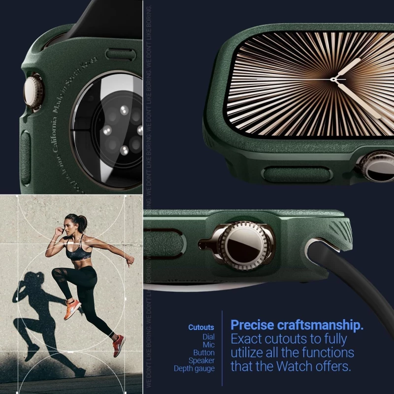 Θήκη Apple Watch 10 46mm - Caseology Vault Ανθεκτική Σιλικόνης - Midnight Green (ACS08611)