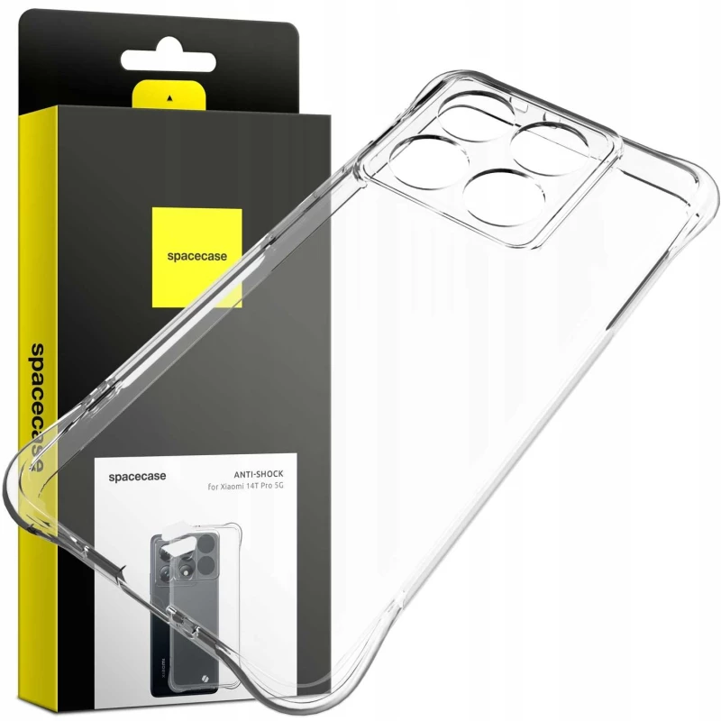 Θήκη Xiaomi 14T Pro Spacecase Anti-Shock Διάφανη Σιλικόνης 1mm - Clear (5905719112998)