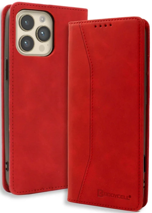 Θήκη iPhone 16 Pro Max Bodycell Book Case Πορτοφόλι - Red (5206015079757)