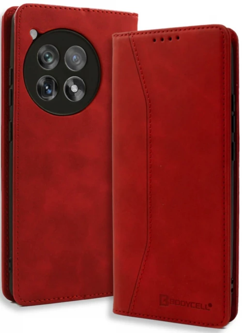 Θήκη OnePlus 12R Bodycell Book Case Πορτοφόλι - Red (5206015079818)