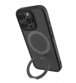 Θήκη iPhone 16 Pro Spacecase Ring Pro Mag Σκληρή με MagSafe & KickStand - Black (5905719112202)