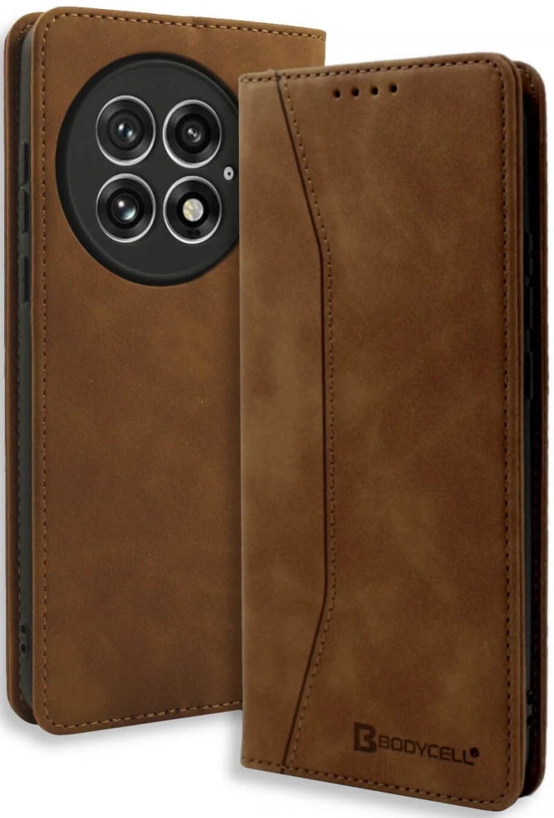 Θήκη OnePlus 13 Bodycell Book Case Πορτοφόλι - Brown (5206015079832)