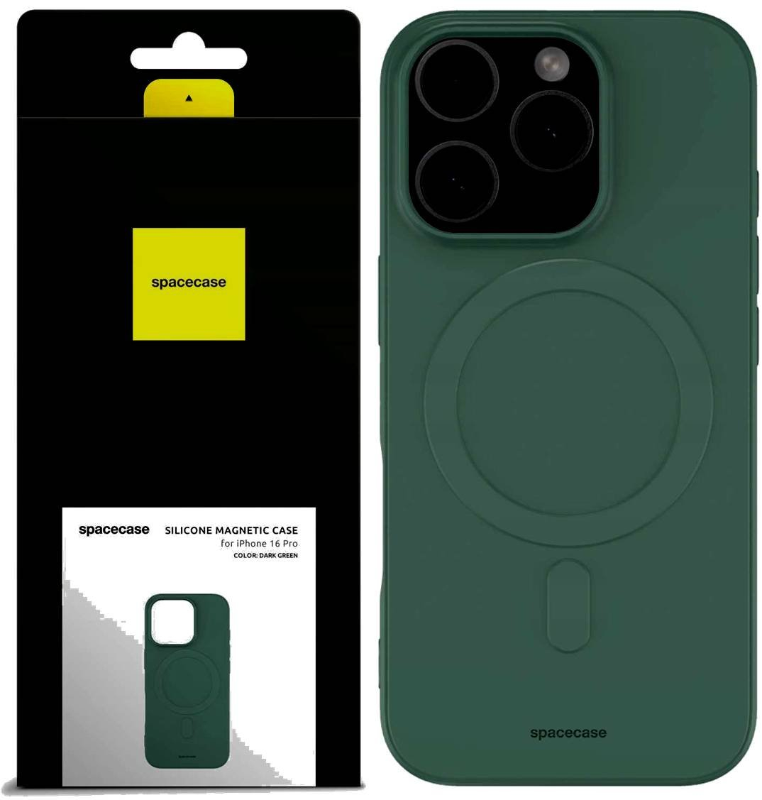 Θήκη iPhone 16 Pro Spacecase Silicone Magnetic Case Σιλικόνης με MagSafe - Dark Green (5905719111670)