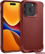 Θήκη iPhone 14 Pro Oakshield Σκληρή με MagSafe & KickStand - Dark Red (OAK000038FU003C)