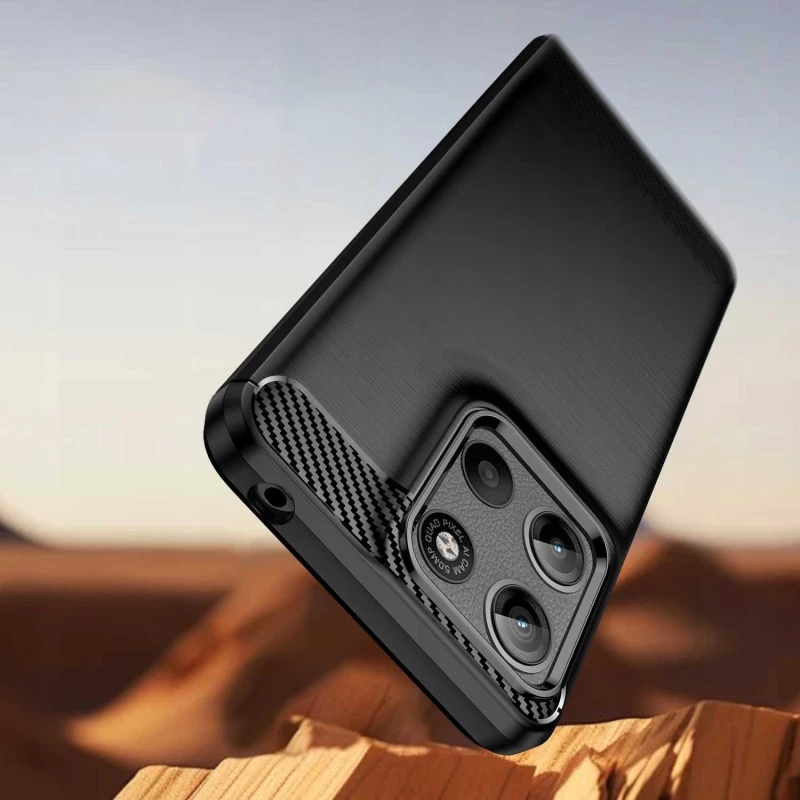 Θήκη Motorola Moto G15 / G15 Power Spacecase Carbon Σιλικόνης - Black (5905719117832)