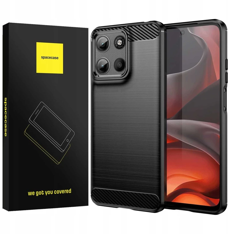 Θήκη Motorola Moto G15 / G15 Power Spacecase Carbon Σιλικόνης - Black (5905719117832)