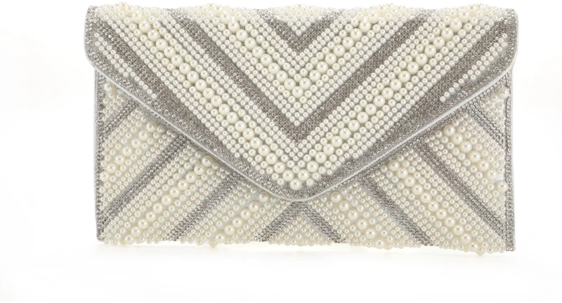 Τσάντα φάκελος clutch MD2433 - Ασημί Bag to Bag