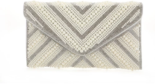 Τσάντα φάκελος clutch MD2433 - Ασημί Bag to Bag