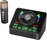 Φορητό Ηχείο Bluetooth με ασύρματα μικρόφωνα και λειτουργία καραόκε Μαύρο Q-4