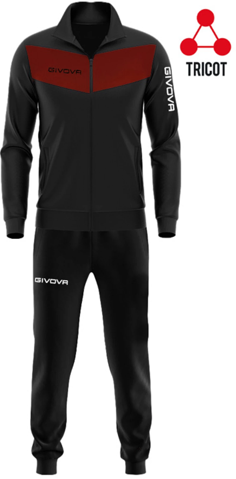 GIVOVA GIVOVA TUTA VISA BLK/BURGUDY TR018SUM-1008