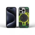 FORCELL F-PROTECT Θήκη πλάτης Military με MagSafe για iPhone 16 Pro Max cyber green