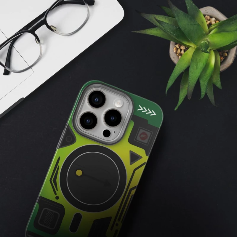 FORCELL F-PROTECT Θήκη πλάτης Military με MagSafe για iPhone 16 Pro Max cyber green