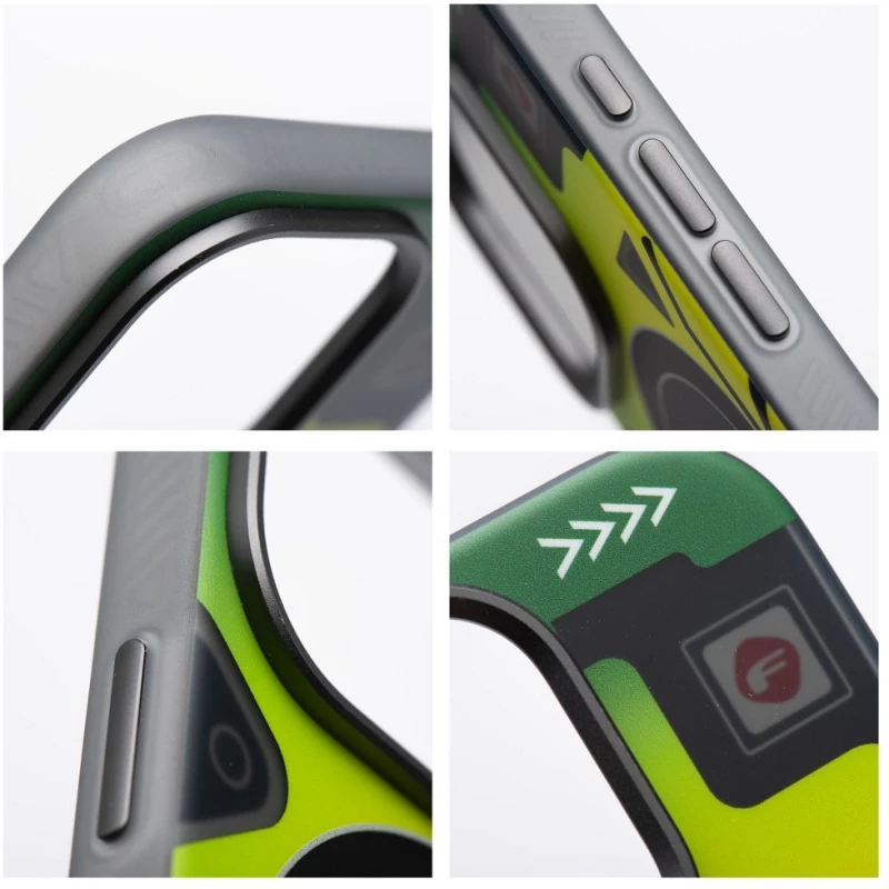 FORCELL F-PROTECT Θήκη πλάτης Military με MagSafe για iPhone 16 Pro Max cyber green