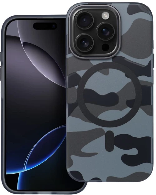 FORCELL F-PROTECT Θήκη πλάτης Military με MagSafe για iPhone 16 Pro black camo