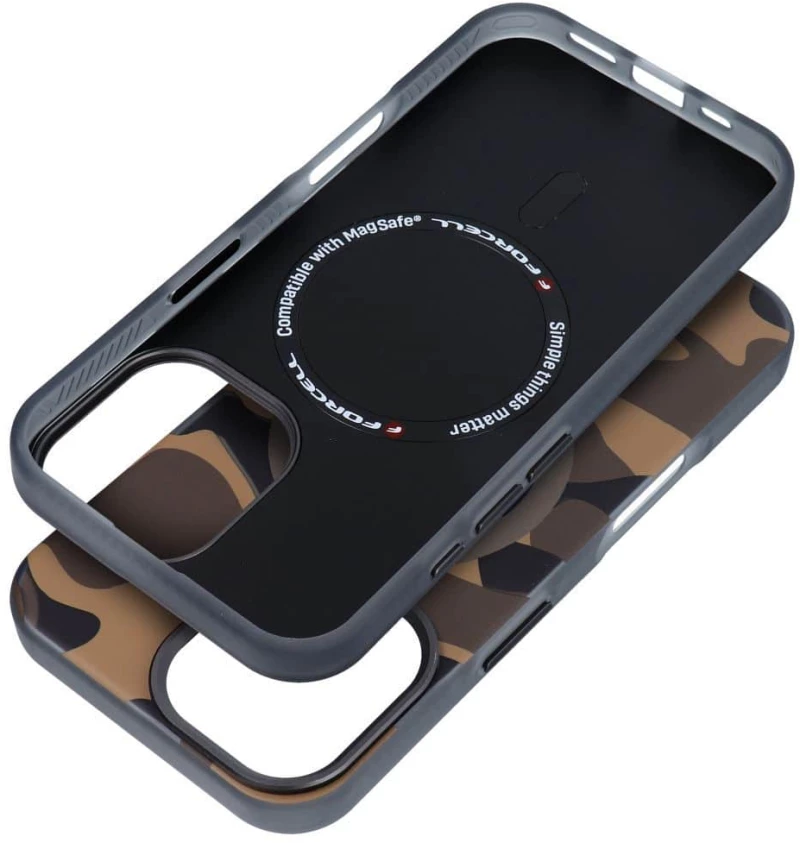 FORCELL F-PROTECT Θήκη πλάτης Military με MagSafe για iPhone 16 desert camo