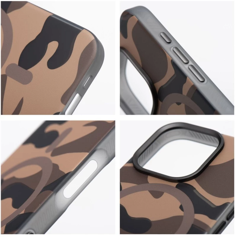 FORCELL F-PROTECT Θήκη πλάτης Military με MagSafe για iPhone 16 desert camo