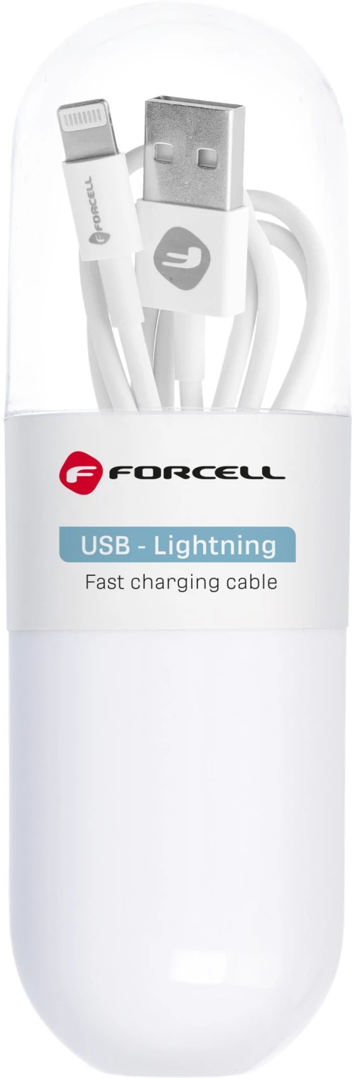 Forcell® Tube Καλώδιο C316 USB-A to Lightning 1A 1m - Λευκό