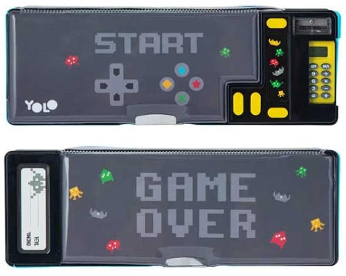 YOLO Κασετίνα Retro Με Κομπιουτεράκι Black Gaming