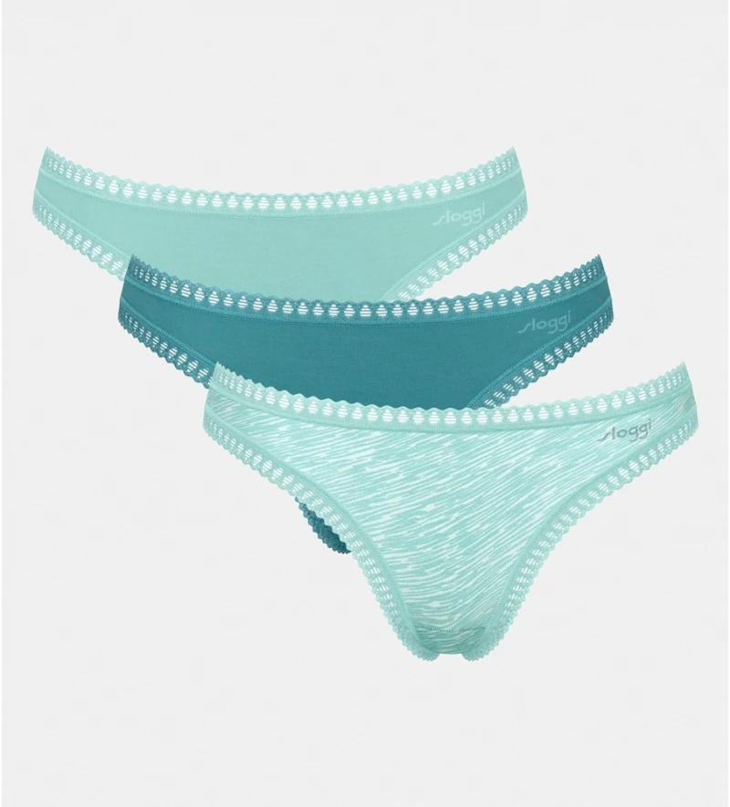 Sloggi Go Crush String Γυναικεία Κυλοτάκια 3ΤΜΧ Βαμβακερά 10219704-V007